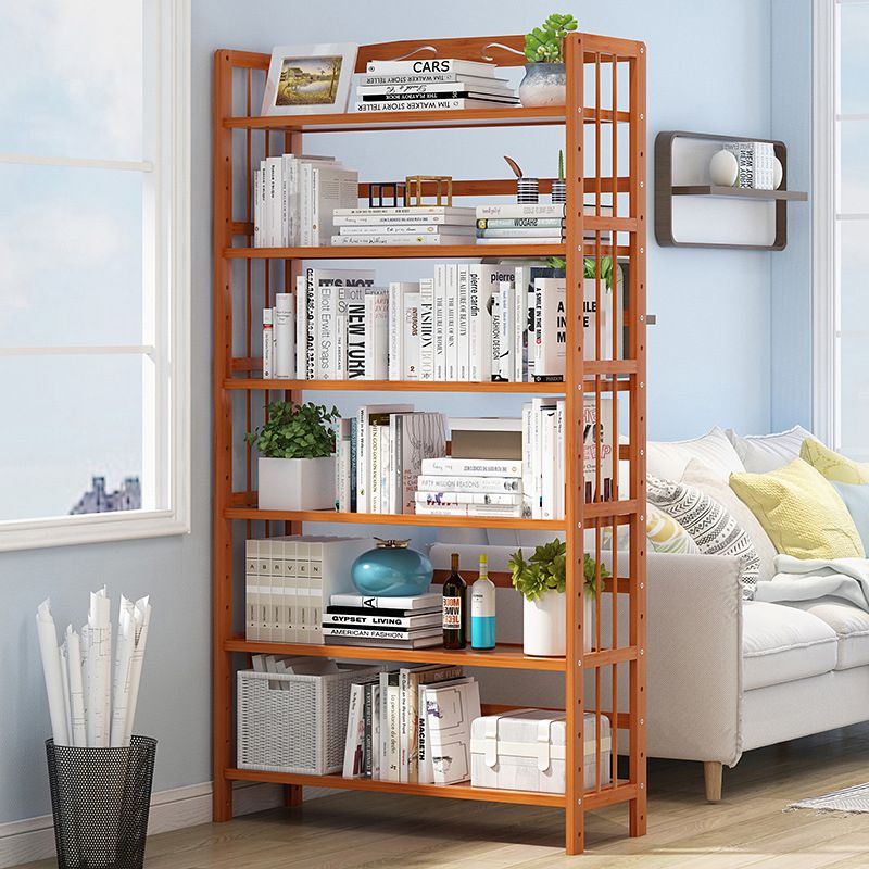 Bamboo Contemporary Bookshelf Etagere Shelf Bookcase with Shelves Clearhalo 'Bookcases' 'furn' 'furn_bookcases' 'Furniture' 'Office Furniture' 1200x1200_2b6b4bea-b108-474c-b97b-0644df7e4581
