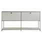 Contemporary White Sideboard Metal Dining Sideboard Table for Living Room Clearhalo 'buffet_sideboard' 'Buffets & Sideboards' 'furn' 'furn_buffet_sideboard' 'Furniture' 'Kitchen & Dining Furniture' 1200x1200_2b6b50ff-ef04-4b4a-ae64-62e5bb686efc
