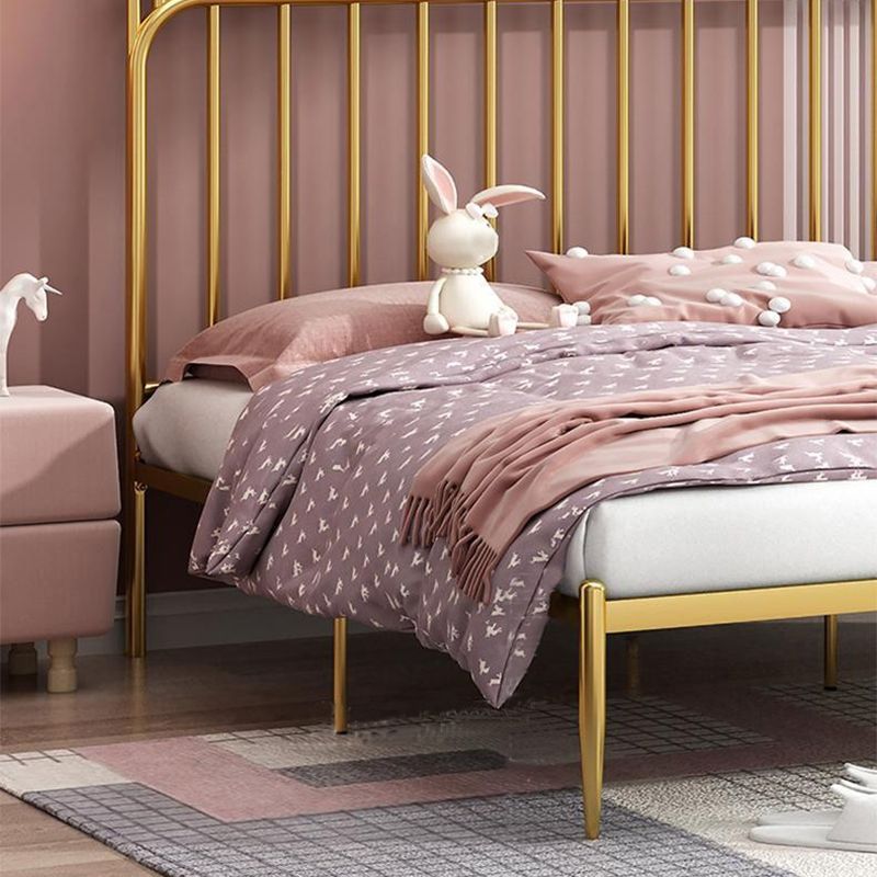 Eigentijds standaardbed met hoofdeinde open-frame metalen bed