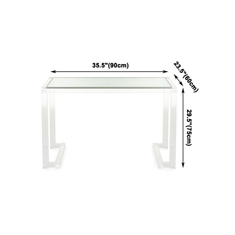 Acrylic Contemporary Rectangular Dining Table Clear Glass Table for Dining Room Clearhalo ' dining_table' 'Dining Tables & Seating' 'Dining Tables' 'furn' 'furn_dining_table' 'Furniture' 'furniture_dining_table' 'Kitchen & Dining Furniture' 'kitchen&dining_furn' 'kitchen' 'kitchen_dining_table' 1200x1200_2b6c69bf-2da3-49a5-a488-3ccdd4b4530f