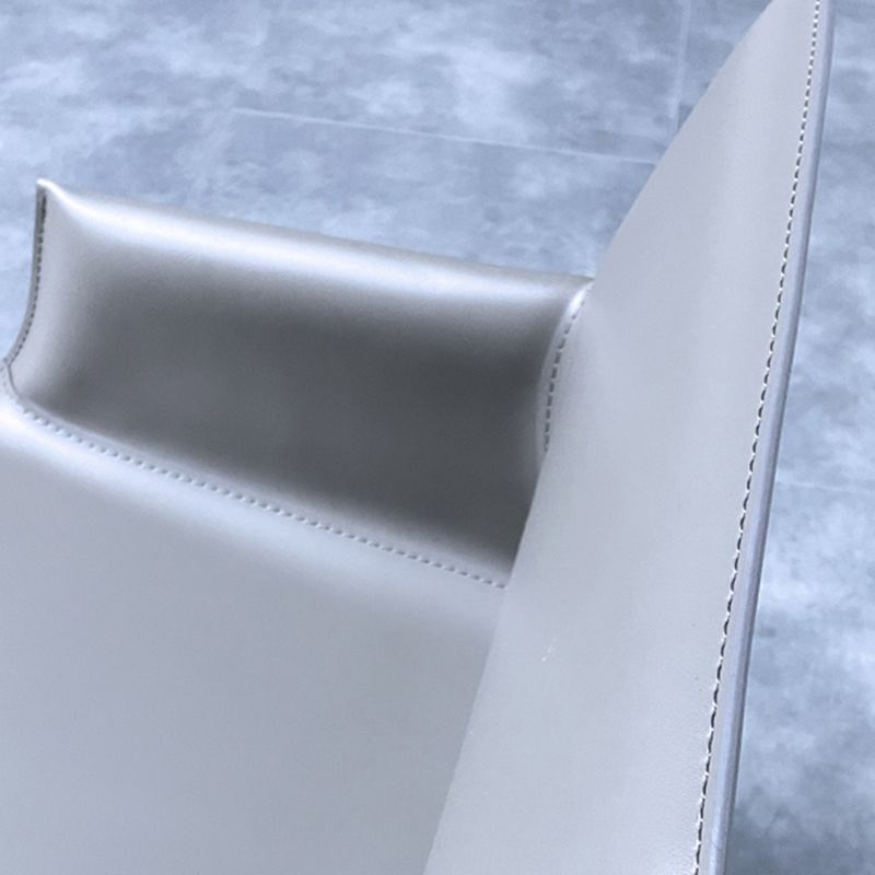 Contemporary Faux Leather Guest Chair Upholstered Dining Arm Chair