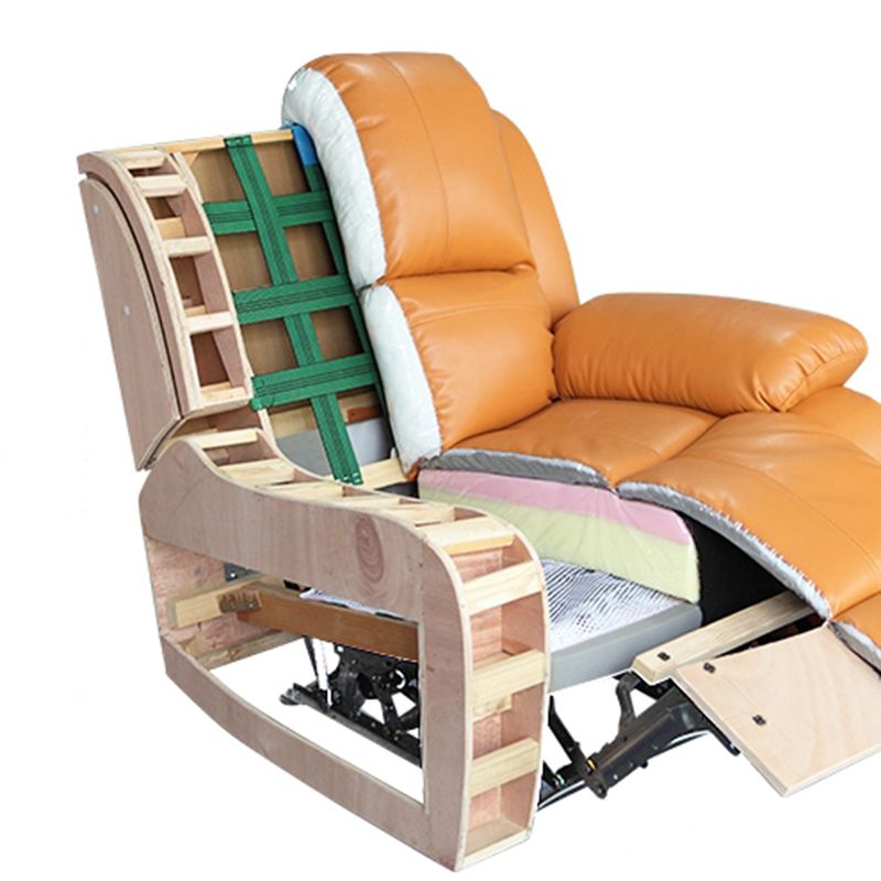 36.6" Wide Faux Leather Recliner Pillow Top Arm Recliner with Massage & USB Cord