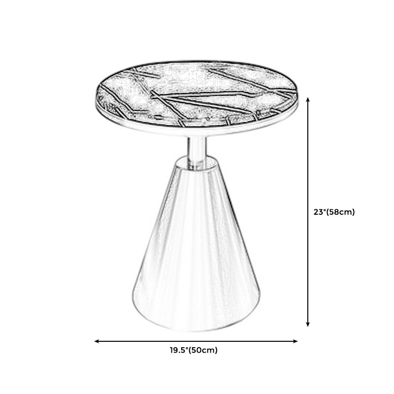 Contemporary Style Round Side End Table Metal Frame Side Table Clearhalo 'Coffee & Accent Tables' 'End & Side Tables' 'end_side_table' 'end_side_tables' 'furn' 'furn_end_side_tables' 'Furniture' 'furniture_end_side_table' 'Living Room Furniture' 1200x1200_2b6de1fe-bbf2-4703-bb60-1fd1921cbe59