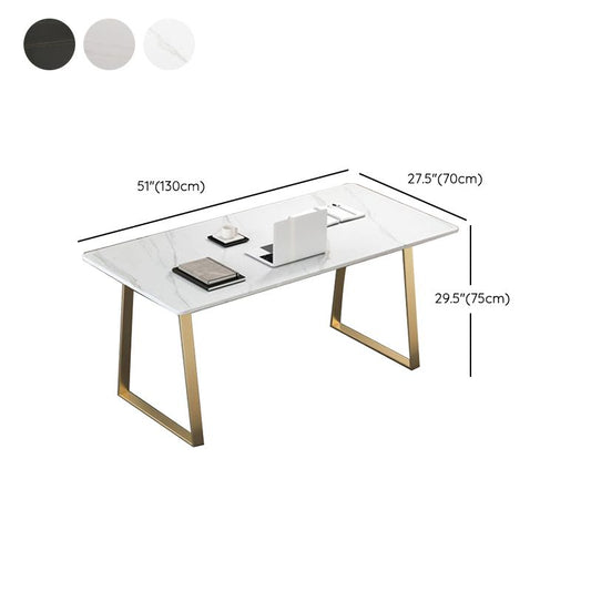29.53 "H Glam Rechthoekige Office Desk Antique Finish Computer Desk