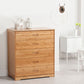 Modern Bamboo Storage Chest Dresser Bedroom Storage Chest with Drawers