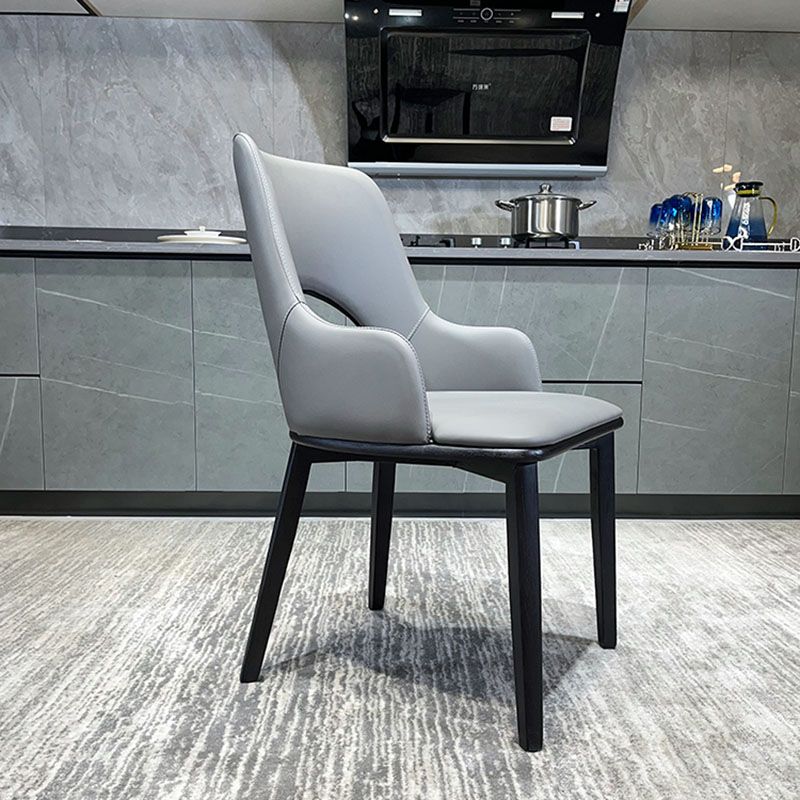 Wood Modern Arm Chair Open Back Upholstered Dining Side Chair Clearhalo 'Dining Chairs' 'Dining Tables & Seating' 'dining_chair' 'furn' 'furn_dining_chair' 'Furniture' 'furniture_dining_chair' 'Kitchen & Dining Furniture' 1200x1200_2b70e7d6-3420-45e4-b938-6497bd4c9585