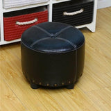 Cylinder Pouf Pure Color Tufted Nailhead Trim Faux Leather Standard Ottoman Clearhalo 'furn' 'furn_ottomans_poufs' 'Furniture' 'Living Room Furniture' 'Ottomans & Poufs' 'ottomans_poufs' 1200x1200_2b713a91-f4a5-467b-839c-d379a95ea879