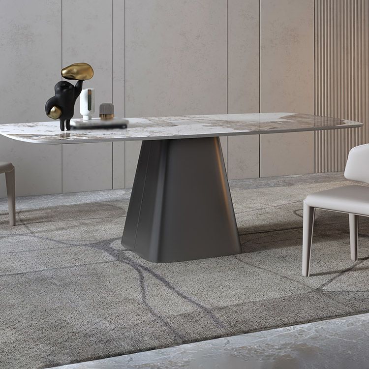 Modern Rectangle Dinette Set 1/3/4/7 Pieces Sintered Stone Top Dining Table Set Clearhalo 'Dining Room Sets' 'Dining Tables & Seating' 'dining_room_set' 'furn' 'furn_dining_room_set' 'Furniture' 'furniture_dining_room_set' 'Kitchen & Dining Furniture' 1200x1200_2b71e8e5-d49f-40e6-8fc2-f20e458620de