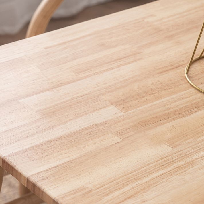 Contemporary Solid Wood Top Dining Set with 4 Legs Fixed Table Dinette Set for Restaurant Clearhalo 'Dining Room Sets' 'Dining Tables & Seating' 'dining_room_set' 'furn' 'furn_dining_room_set' 'Furniture' 'furniture_dining_room_set' 'Kitchen & Dining Furniture' 'kitchen&dining_furn' 'kitchen' 1200x1200_2b721f79-af9c-44b5-8a4b-d5eed926e0f2