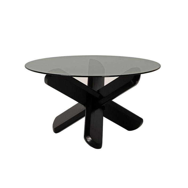 Tavolino moderno di vetro rotondo 17,7 "H tavolino da cocktail