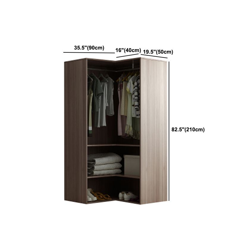 Kleiderschrank im zeitgenössischen Stil grauer Farbglasgarderobe Schrank