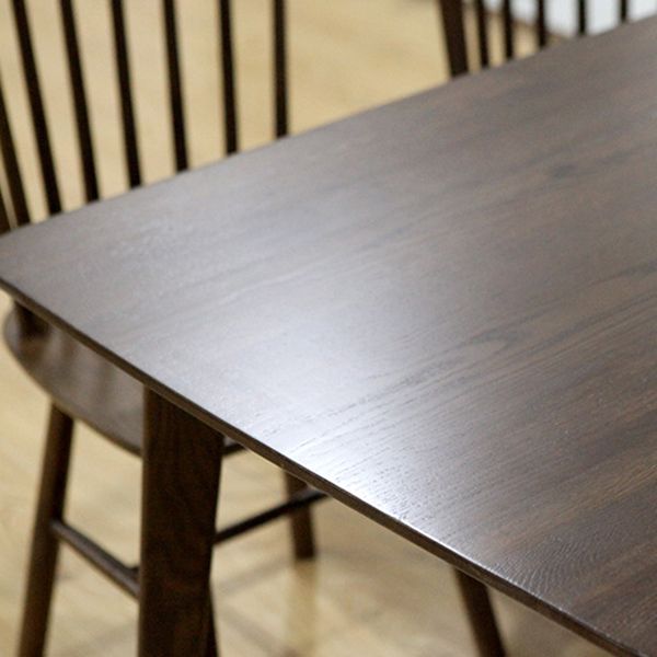 Rectangle Dining Table Modern Dinner Room Solid Wood Table with 4 Legs Base Clearhalo ' dining_table' 'Dining Tables & Seating' 'Dining Tables' 'furn' 'furn_dining_table' 'Furniture' 'furniture_dining_table' 'Kitchen & Dining Furniture' 'kitchen&dining_furn' 'kitchen' 'kitchen_dining_table' 1200x1200_2b749ad2-405a-41cf-bacc-9befccbff537