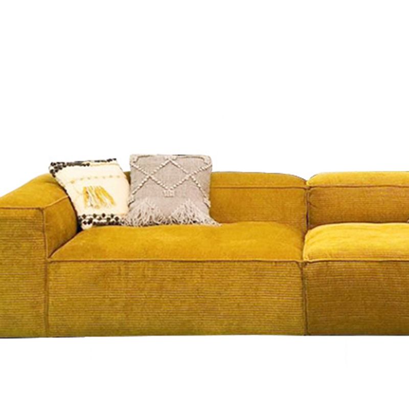 リビングルーム用のベルベットタキシードアーム標準ソファステイン耐性現代ソファー