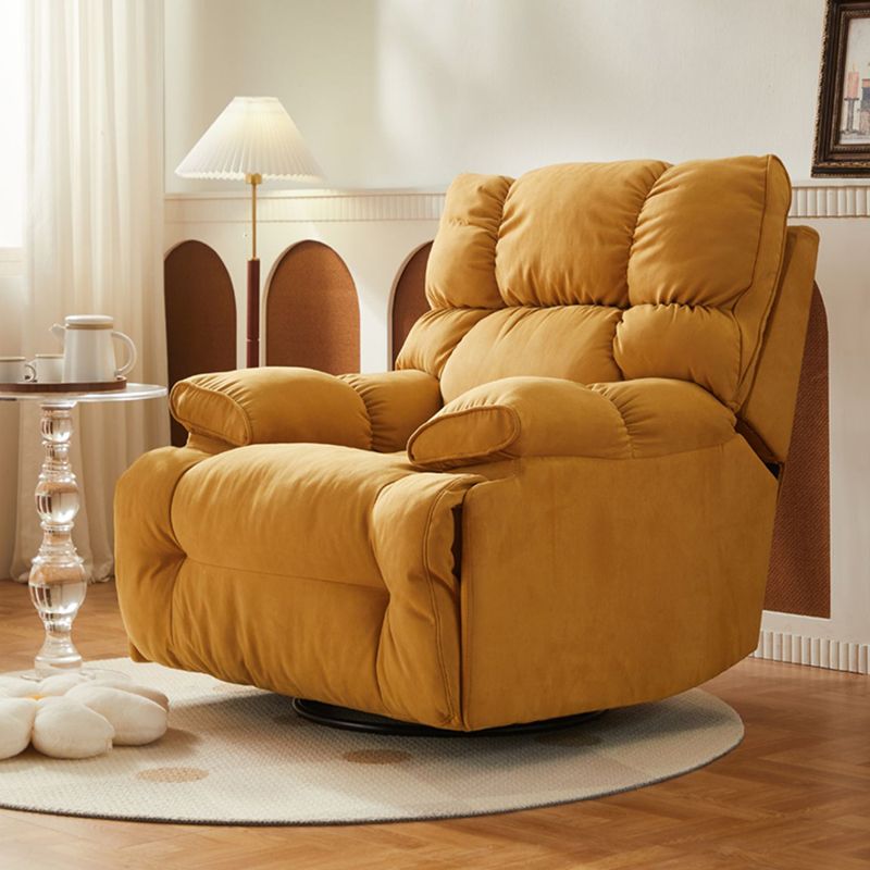 Microsuede Recliner Single Manual Reclining Chair with Swivel Glider Base Clearhalo 'Chairs & Seating' 'furn' 'furn_recliners' 'Furniture' 'Living Room Furniture' 'Recliners' 1200x1200_2b76a1ce-b6dd-465e-a7c0-41f7ad57fc9c