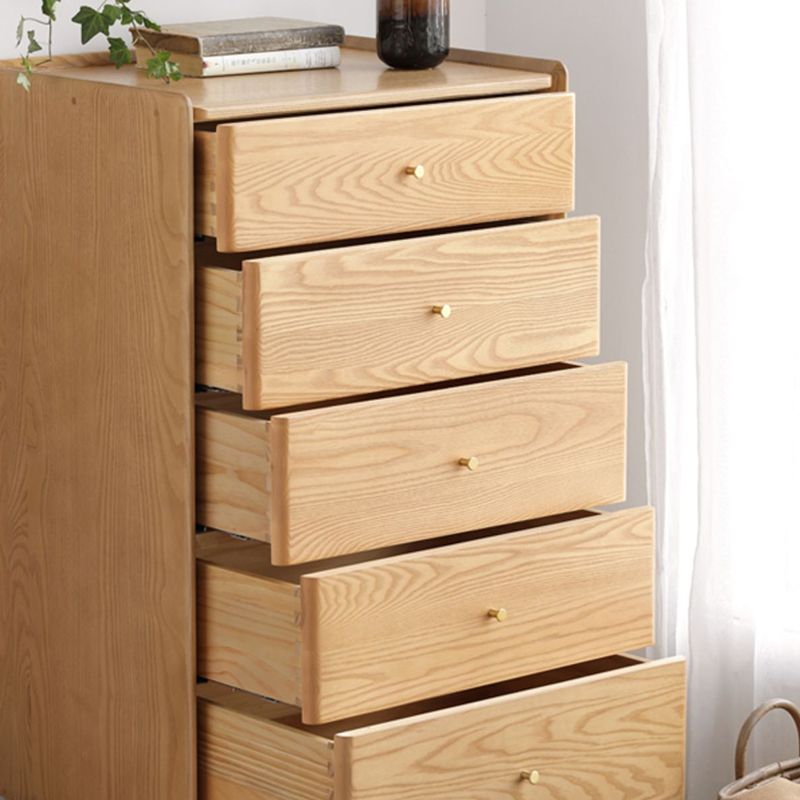 Klassische Glam-Aufbewahrungskommode aus massivem Holz mit Schubladen