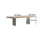 Rectangle Shape Glam Dining Table Double Pedestal Table with Solid Wood Clearhalo ' dining_table' 'Dining Tables & Seating' 'Dining Tables' 'furn' 'furn_dining_table' 'Furniture' 'furniture_dining_table' 'Kitchen & Dining Furniture' 'kitchen&dining_furn' 'kitchen' 'kitchen_dining_table' 1200x1200_2b785bc9-a0cc-407e-a149-2ffbba59aae1