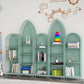 Modern Metal Bookcase Standard Closed Back Vertical Bookshelf for Home