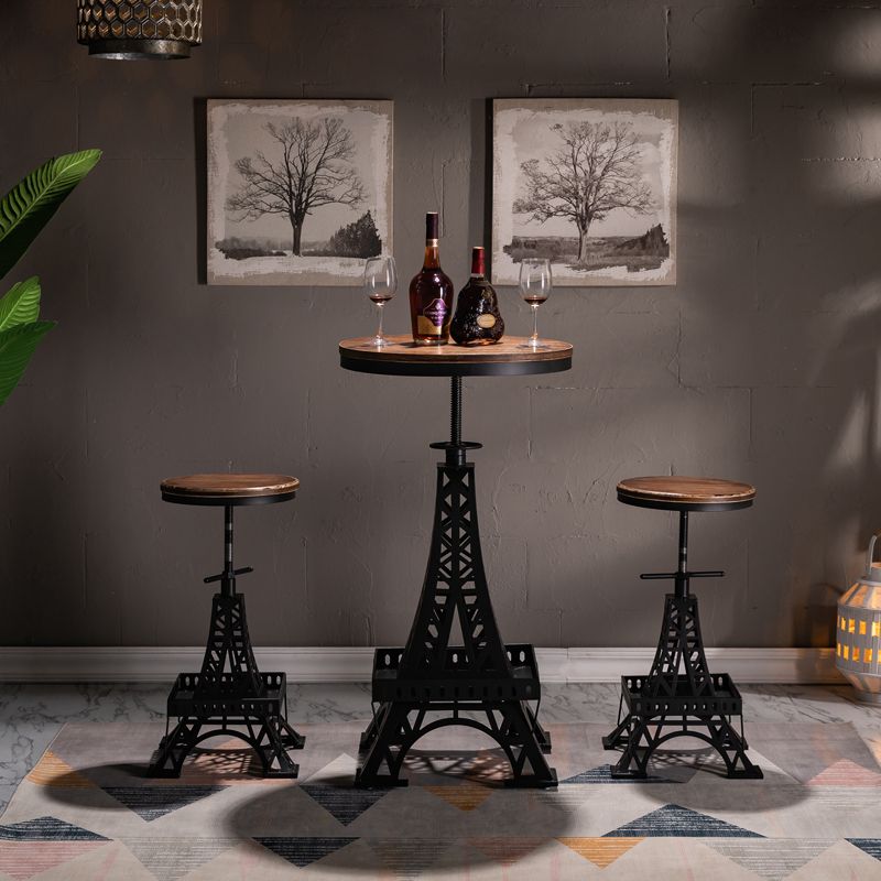 Industrial Black Iron Counter Stools Backless Indoor Bar Stool with Round Seat Clearhalo 'Bar Furniture' 'Bar Stools' 'bar_stools' 'furniture_bar_stools' 'Kitchen & Dining Furniture' 'kitchen&dining_furn' 'kitchen' 'kitchen_furn' Furniture' 1200x1200_2b7a2d67-7310-4b99-9797-6a00581d1aad
