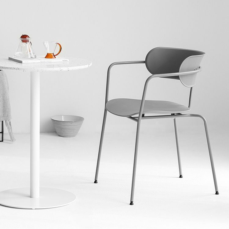 Industrial Style Kitchen Dining Chair Dining Stackable Arm Chairs with Metal Legs Clearhalo ' kitchen&dining_furn' 'Dining Chairs' 'Dining Tables & Seating' 'dining_chair' 'furn' 'furn_dining_chair' 'Furniture' 'furniture_dining_chair' 'Kitchen & Dining Furniture' 'kitchen' 1200x1200_2b7af96b-92c5-4b06-936d-3a617492cb1e