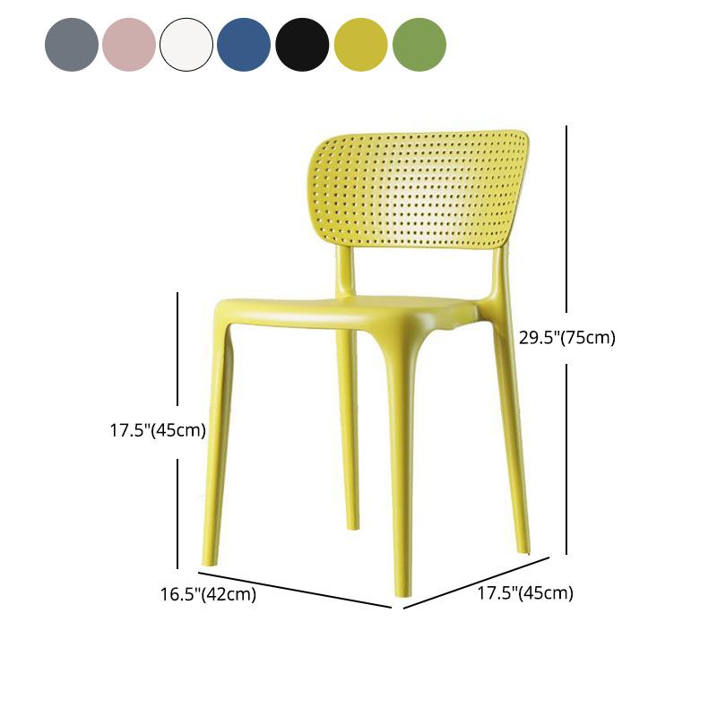 Plastic Scandinavian Dining Side Chair Kitchen Open Back Chair Clearhalo ' kitchen&dining_furn' 'Dining Chairs' 'Dining Tables & Seating' 'dining_chair' 'furn' 'furn_dining_chair' 'Furniture' 'furniture_dining_chair' 'Kitchen & Dining Furniture' 'kitchen' 1200x1200_2b7b5e2d-c213-4890-b019-b71ff2fe5f37