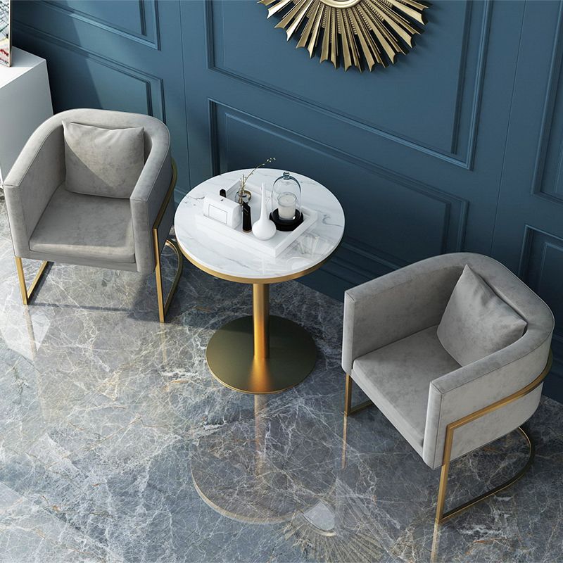 Modern Parsons Arm Chair Velvet Gold Base Dining Chair for Dining Room Clearhalo 'Dining Chairs' 'Dining Tables & Seating' 'dining_chair' 'furn' 'furn_dining_chair' 'Furniture' 'Kitchen & Dining Furniture' 1200x1200_2b7be292-ebcb-452d-9ba2-1d97a4304963