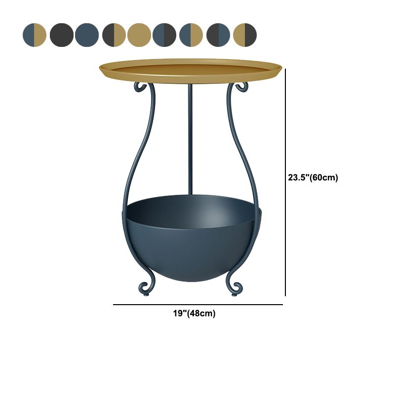 Metall Akzenttisch Nachttisch unterer Regal Nachttisch für Schlafzimmer