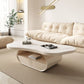 Pedestal Modern Slate Cocktail Table Free-Form Single Coffee Table with Shelf Clearhalo 'Coffee & Accent Tables' 'Coffee Tables' 'coffee_tables' 'furn' 'furn_coffee_tables' 'Furniture' 'Living Room Furniture' 1200x1200_2b7eef4a-fdc1-4976-9051-c04dc430cf61