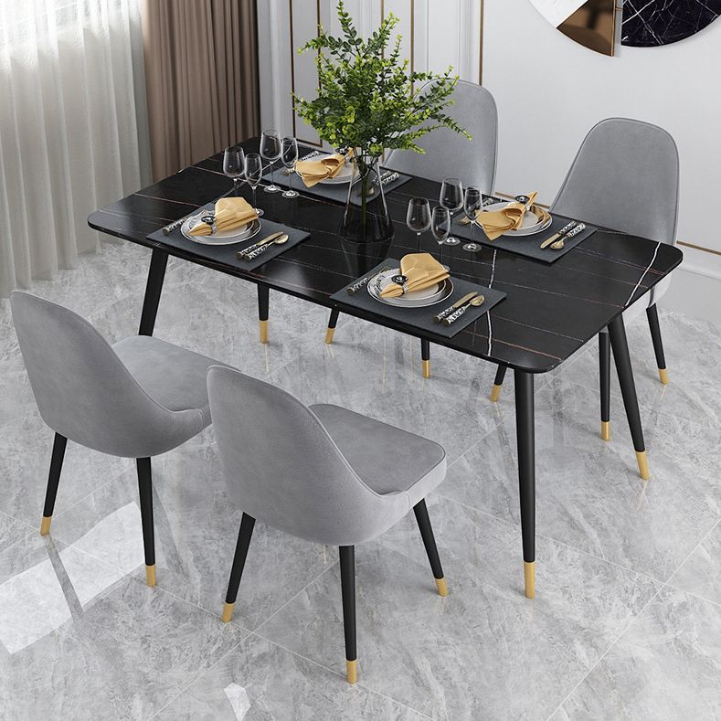 Rectangle 4 Legs Base Dining Table Modern Stone Table for Dining Room Clearhalo 'Dining Tables & Seating' 'Dining Tables' 'dining_table' 'furn' 'furn_dining_table' 'Furniture' 'Kitchen & Dining Furniture' 1200x1200_2b8052db-ce03-4c5a-850b-73d02db3c456