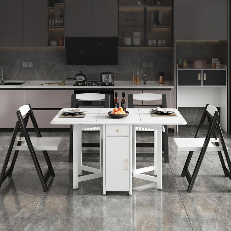 Rectangle Mid-Century Modern Dining Table Drop-Leaf Table with 4 Solid Wood Legs Clearhalo ' dining_table' 'Dining Tables & Seating' 'Dining Tables' 'furn' 'furn_dining_table' 'Furniture' 'furniture_dining_table' 'Kitchen & Dining Furniture' 'kitchen&dining_furn' 'kitchen' 'kitchen_dining_table' 1200x1200_2b812de1-6e74-4b75-8c2e-8be7a8171766