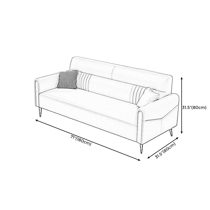 Modern Faux Leather Square Arm Standard Sofa with Storage Bag for Living Room Clearhalo 'furn' 'furn_sofas' 'Furniture' 'furniture_sofas' 'kitchen' 'kitchen_sofas' 'Living Room Furniture' 'Sofa' 'sofas' 1200x1200_2b817373-41ad-48d0-8c28-a2e05fe09486