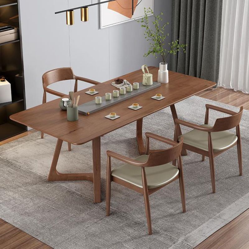 Set da pranzo in legno marrone 1/4/5/6 pezzi set di dinette moderna per casa