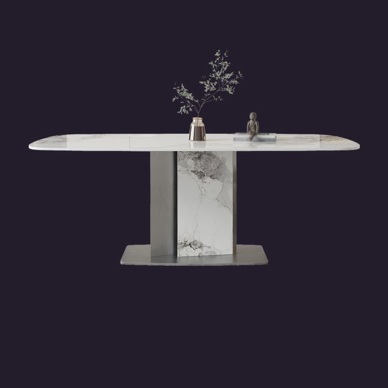 Designer Style Sintered Stone Top Dining Set E 1/2/3/5/7 Pieces Dining Table with Chairs Clearhalo 'Dining Room Sets' 'Dining Tables & Seating' 'dining_room_set' 'furn' 'furn_dining_room_set' 'Furniture' 'furniture_dining_room_set' 'Kitchen & Dining Furniture' 1200x1200_2b833268-9b0d-4d63-9549-7aa58ce971d9