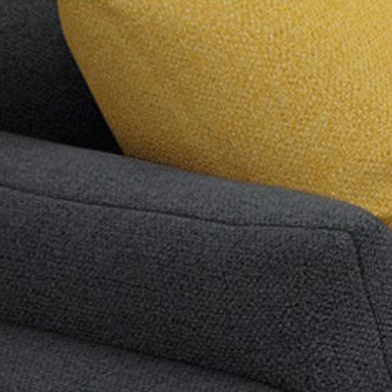 Sectivo de brazo acampanado moderno de sofá y tela de tela de chaise