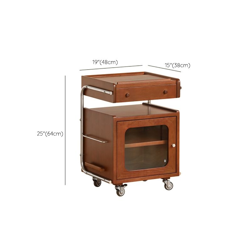 Modern Solid Wood Accent Side Table Rectangular Living Room with Storage Clearhalo 'Coffee & Accent Tables' 'End & Side Tables' 'end_side_tables' 'furn' 'furn_end_side_tables' 'Furniture' 'Living Room Furniture' 1200x1200_2b85a24b-8365-49d3-85b6-89ac8bdd57b8