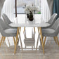 Tripod Base Dining Table Traditional Luxury Rectangle Stone and Iron Dining Table Clearhalo 'Dining Tables & Seating' 'Dining Tables' 'dining_table' 'furn' 'furn_dining_table' 'Furniture' 'furniture_dining_table' 'Kitchen & Dining Furniture' 1200x1200_2b85aa72-b4cf-4a32-bda5-09403b5b40b8