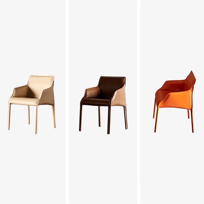 Silla de comedor tapizada para la silla de cuero de cuero para casa para casa