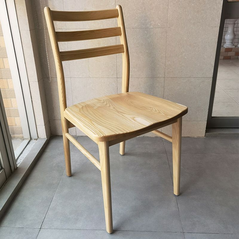 Contemporary 18'' Wide Wood Dining Side Chair Ladder Back Chair for Home Use Clearhalo ' kitchen&dining_furn' 'Dining Chairs' 'Dining Tables & Seating' 'dining_chair' 'furn' 'furn_dining_chair' 'Furniture' 'furniture_dining_chair' 'Kitchen & Dining Furniture' 'kitchen' 1200x1200_2b895b72-bbbc-4aa2-9e06-218e55227036