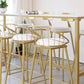 Rectangular Bar Height Table Gold Legs and Metal Base Bar Table for Patio Use Clearhalo 'Bar Furniture' 'Bar Tables' 'bar_tables' 'furn' 'furn_bar_tables' 'Furniture' 'Kitchen & Dining Furniture' 1200x1200_2b89e636-5f23-47d9-b929-e2c5c4ba118b