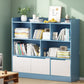 Standard Bookshelf With Doors Contemporary Bookcase for Study Room