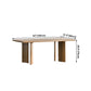 Mesa de madera de ceniza moderna para mesa de cocina rectangular de restaurantes con 4 patas