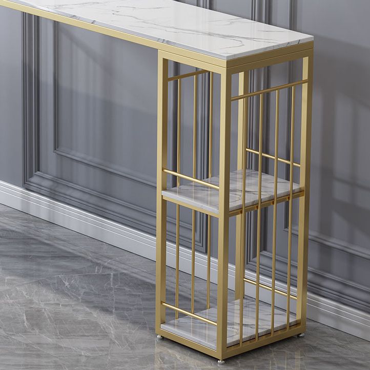 Glam Rectangle White Counter Height Set 1/2/3 Pieces Marble Pub Dining Set Clearhalo 'Bar Furniture' 'furn' 'furn_home_bar_bar_sets' 'Furniture' 'Home Bars & Bar Sets' 'home_bar_bar_sets' 'Kitchen & Dining Furniture' 1200x1200_2b8daedc-f7a2-4e92-b7d2-e67fb37cf6ae