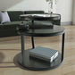 Glam Slate Coffee Table No Distressing Round Cocktail Table for Bedroom Clearhalo 'Coffee & Accent Tables' 'Coffee Tables' 'coffee_tables' 'furn' 'furn_coffee_tables' 'Furniture' 'Living Room Furniture' 1200x1200_2b8dbe64-a802-4a23-8e75-29adb32a1300