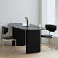Simplicity Style Dinette Table Solid Wood Oval Dinner Table in Black Clearhalo 'Dining Tables & Seating' 'Dining Tables' 'dining_table' 'furn' 'furn_dining_table' 'Furniture' 'Kitchen & Dining Furniture' 1200x1200_2b90e8fc-f928-482c-9c7a-60466cc0388b