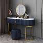 Glam Marble Top Make-up Vanity Dressing Table Set with a drawer