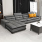 Modern Sofa Bed Leather Upholstered Grey Latex/sponge Upholstered Solid Wood Frame Sofa