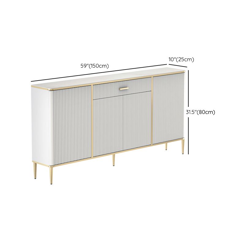 Glam Sideboard Table Stone Sideboard Cabinet with Doors for Kitchen Clearhalo 'buffet_sideboard' 'Buffets & Sideboards' 'furn' 'furn_buffet_sideboard' 'Furniture' 'Kitchen & Dining Furniture' 1200x1200_2b92babe-ace0-46bb-8242-c3e47ff03cc4
