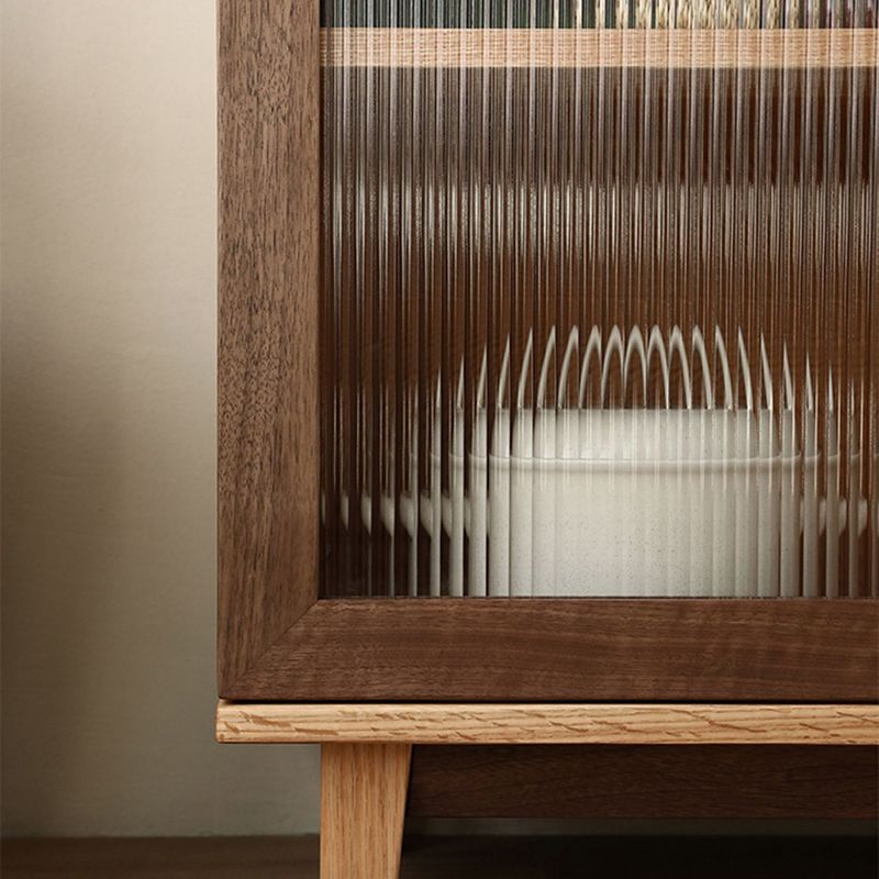 Tavolo da tavolo a buffet contemporaneo tavolo da sideboard in legno massiccio con porte per soggiorno