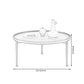 Modern Round 3 Legs salontafel Clear Glass Cocktail Table - 23.6 "/27.6" /31.5 "