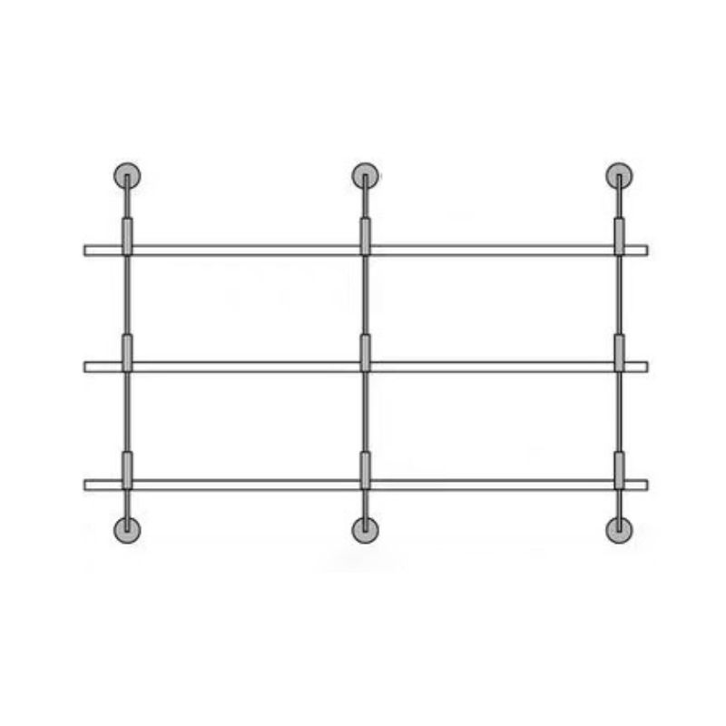 Metal and Wood Glam Shelf Bookcase Gold Wall Mounted Bookshelf for Office