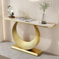 1-shelf 31.5" Tall Console Table Modern Stone Accent Table for Hall